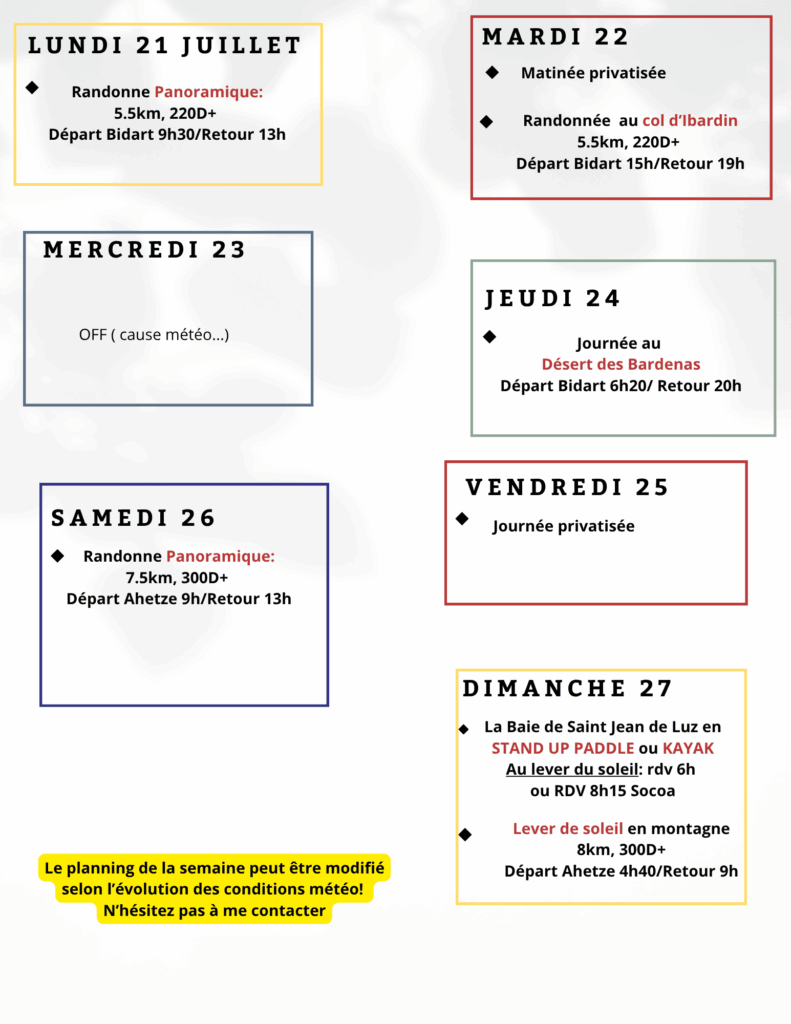 Copie de Planning 21 au 27 juillet 1 - Laeti'tes Balades Pays Basque
