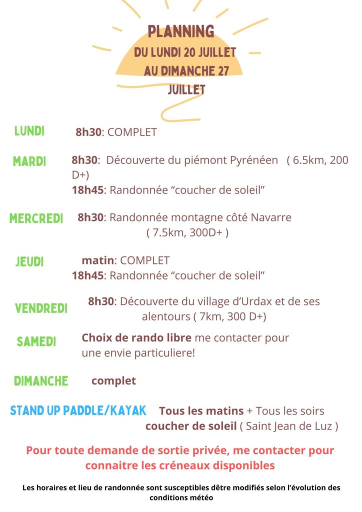 planning site 3 1 - Laeti'tes Balades Pays Basque